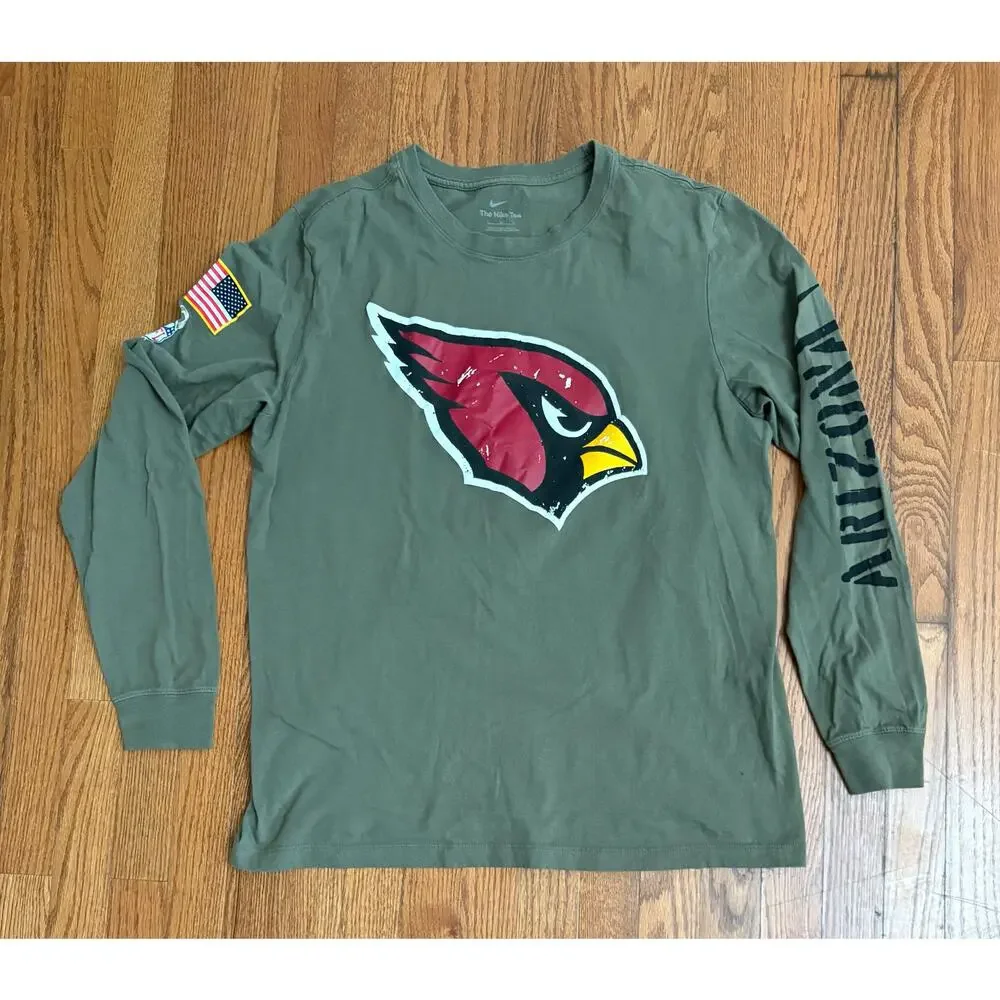 Arizona Cardinals Nike Green Salute to Service Long‎ Sleeve T-Shirt Men's Large